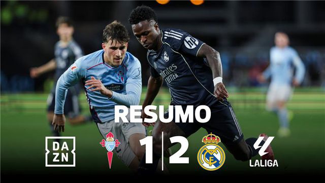 90+4'! Real Madrid esteve perto de voltar a escorregar, mas foi feliz em Vigo (resumo)