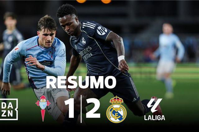 90+4'! Real Madrid esteve perto de voltar a escorregar, mas foi feliz em Vigo (resumo)