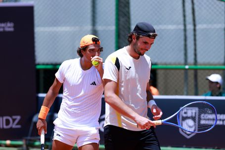 Jaime Faria e Henrique Rocha já conquistaram dois títulos Challenger como dupla. Foto FPT