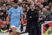 Pep Guardiola a gritar para Matheus Nunes no Liverpool-Man. City