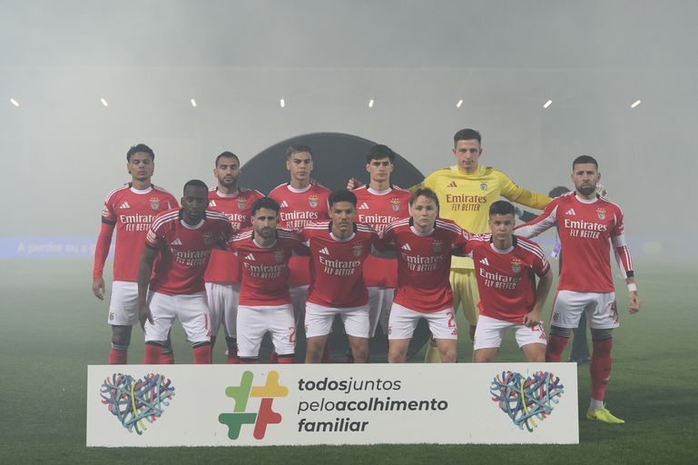 A equipa titular do Benfica na partida diante do Casa Pia. Foto: Sérgio Miguel Santos (Casa Pia-Benfica)