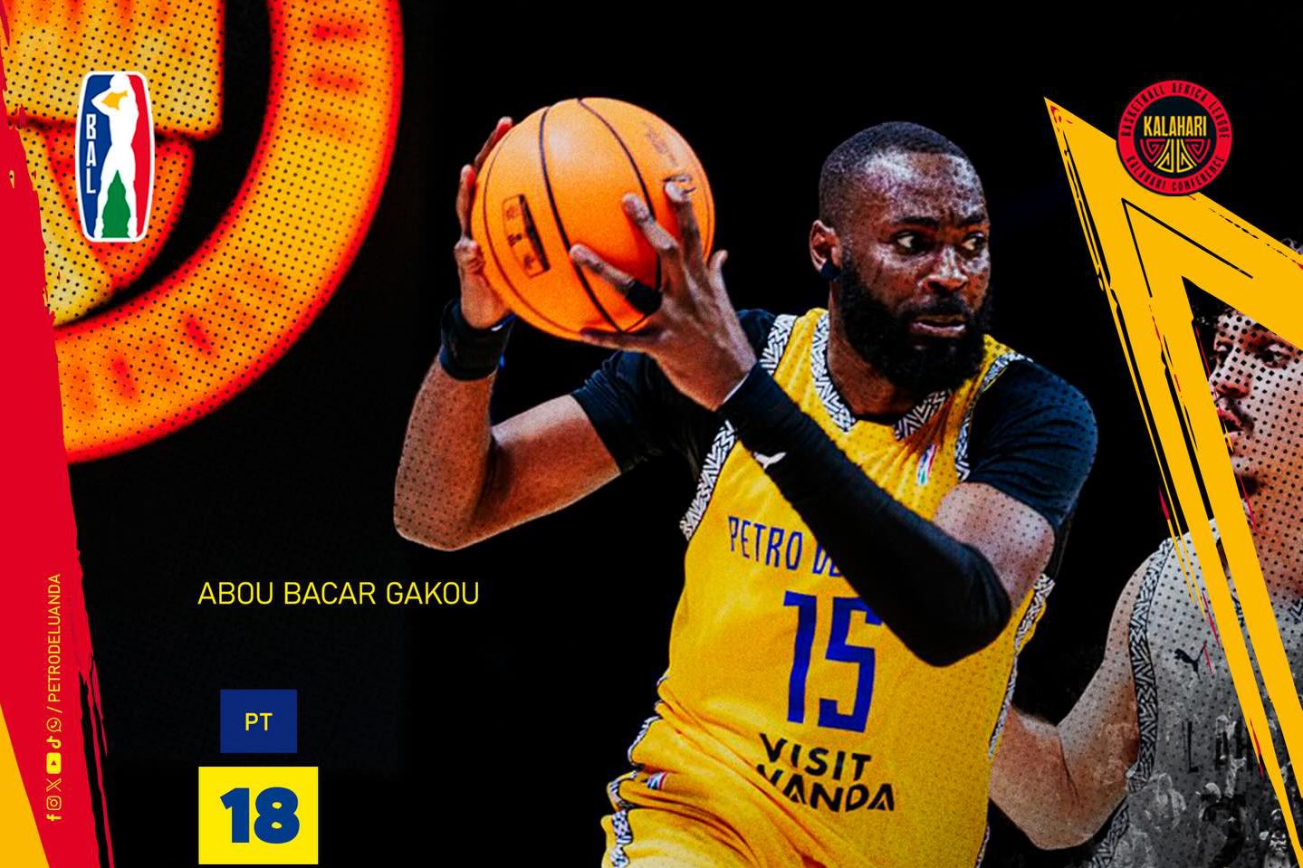 Abou Gakou foi a figura da vitória do Petro de Kuanda frente ao Cape Town Tigers