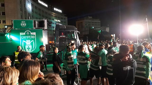 O Sporting campeão voltou ao Marquês de Pombal!
