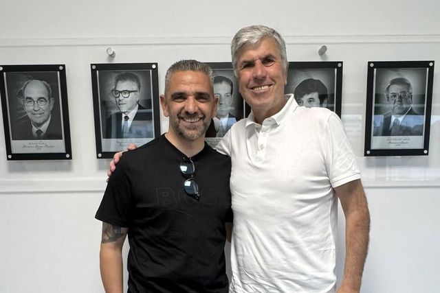 Rui Borges com José Cristo, na sede do Mafra