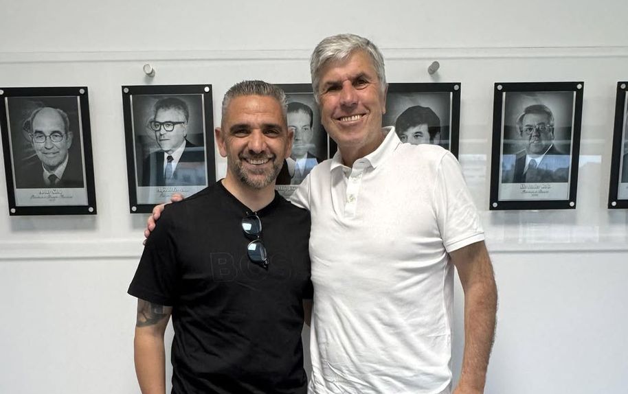 Rui Borges com José Cristo, na sede do Mafra