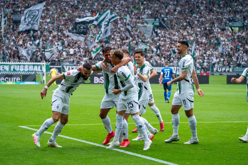 Festa dos jogadores do Borussia Moenchengladbach