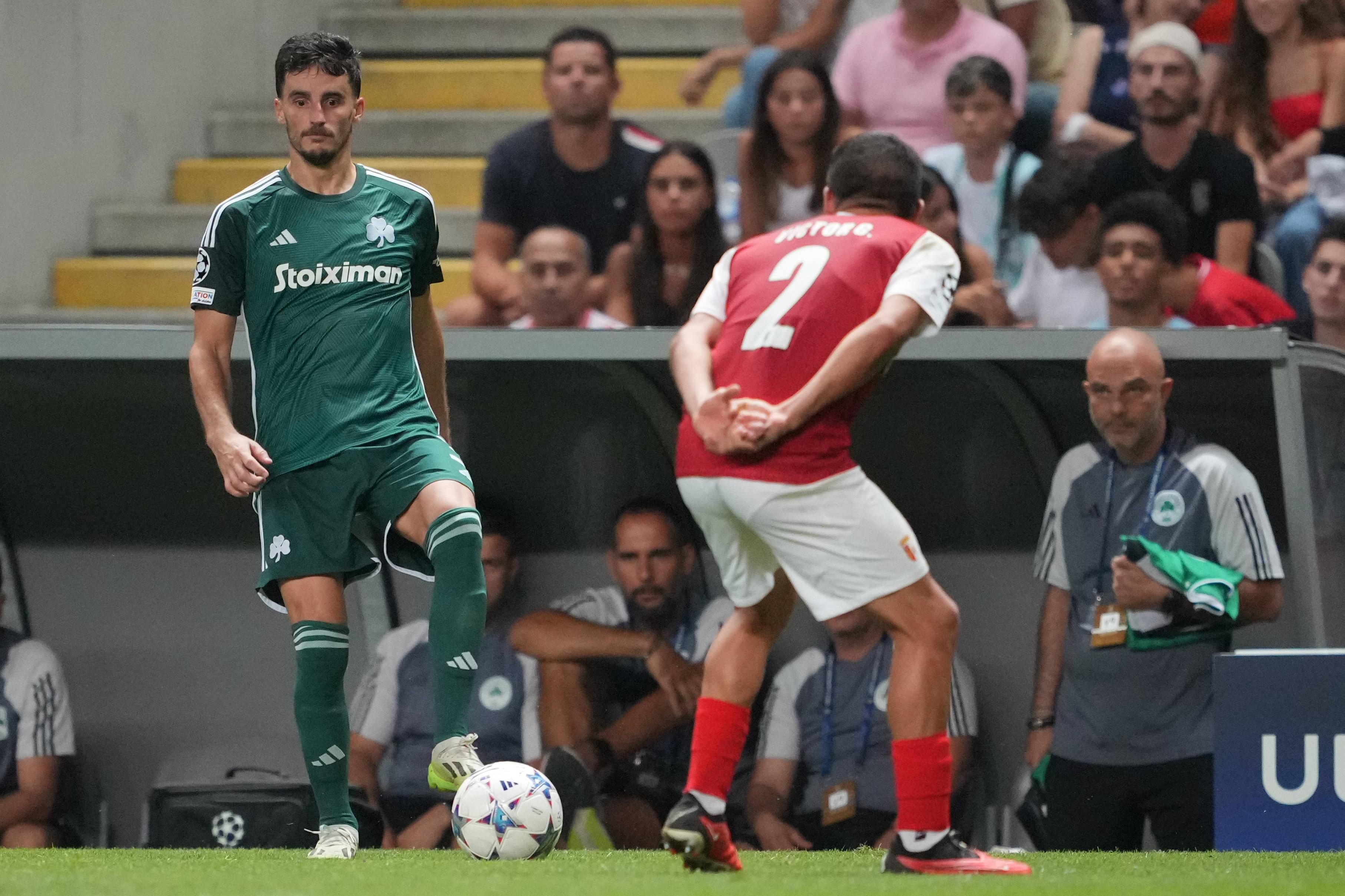 Juankar defrontou o SC Braga pelo Panathinaikos, em 2023 (foto: IMAGO)