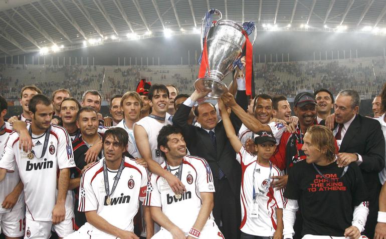 Milan – 76,9% (10 vitórias, em 1958, 1963, 1969, 1989, 1990, 1994, 1995, 2003, 2005 e 2007; duas derrotas, em 1956 e 2006). Foto: IMAGO
