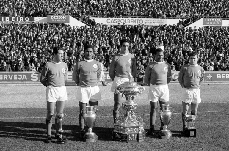 Benfica – 87% (sete vitórias, em 1961, 1962, 1963, 1965, 1968, 1988 e 1990; uma derrota, em 1972). Foto: ASF