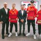 António Salvador e Hugo Vieira saudaram os três bracarenses que ajudaram Portugal a chegar ao título (Foto: SC Braga)