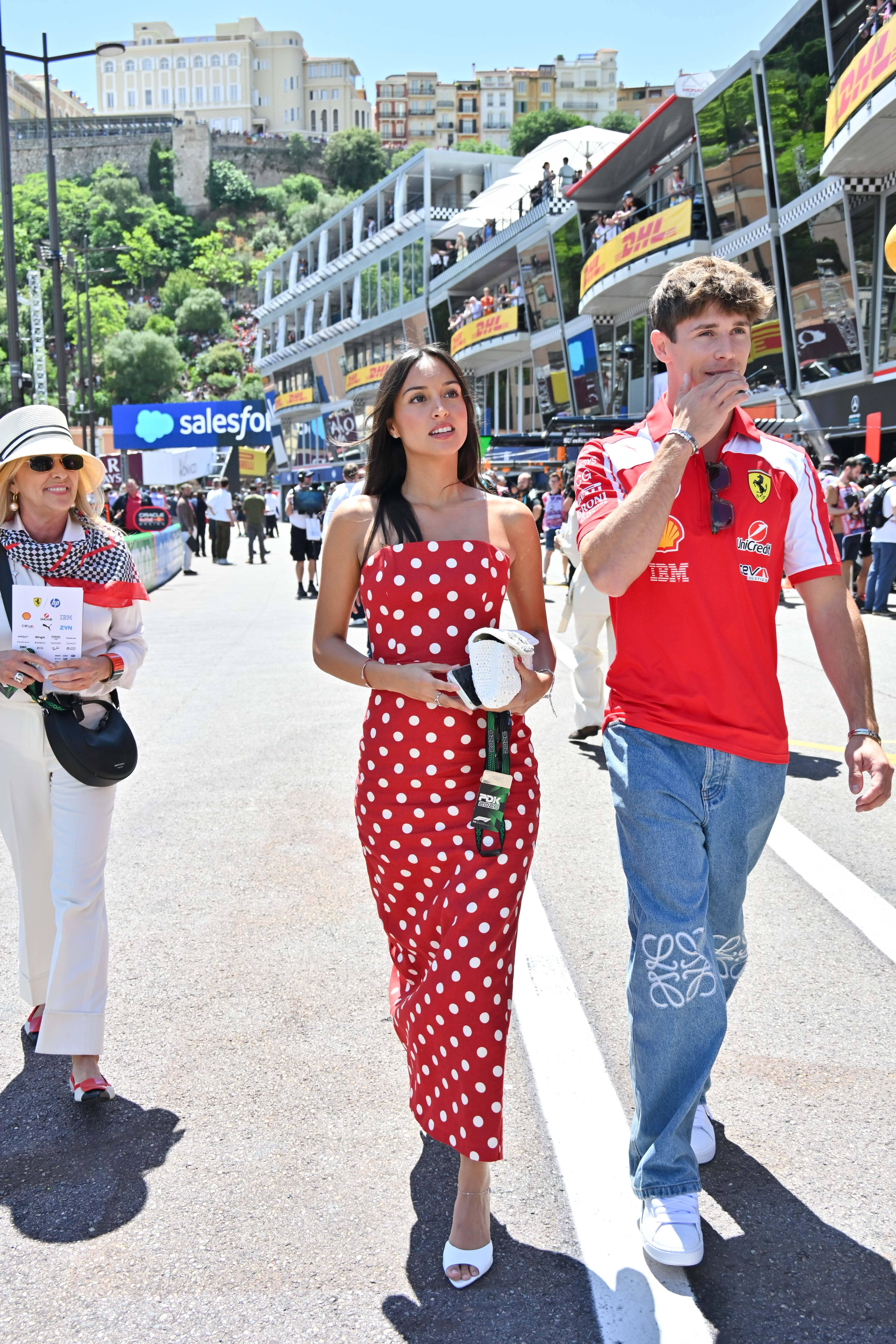 Alexandra e Charles Leclerc