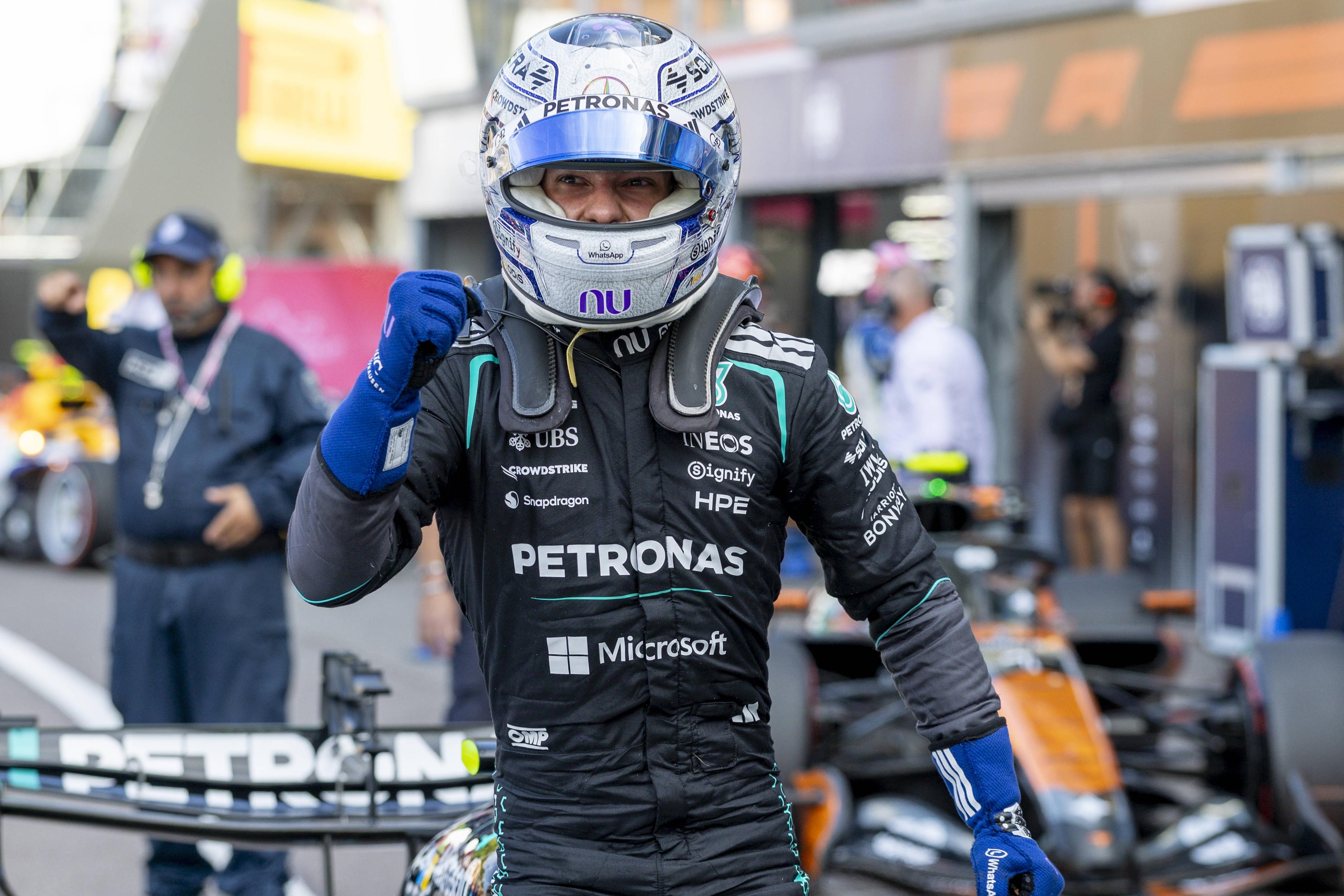 Kimi Antonelli celebra a 'pole' no Mónaco. IMAGO