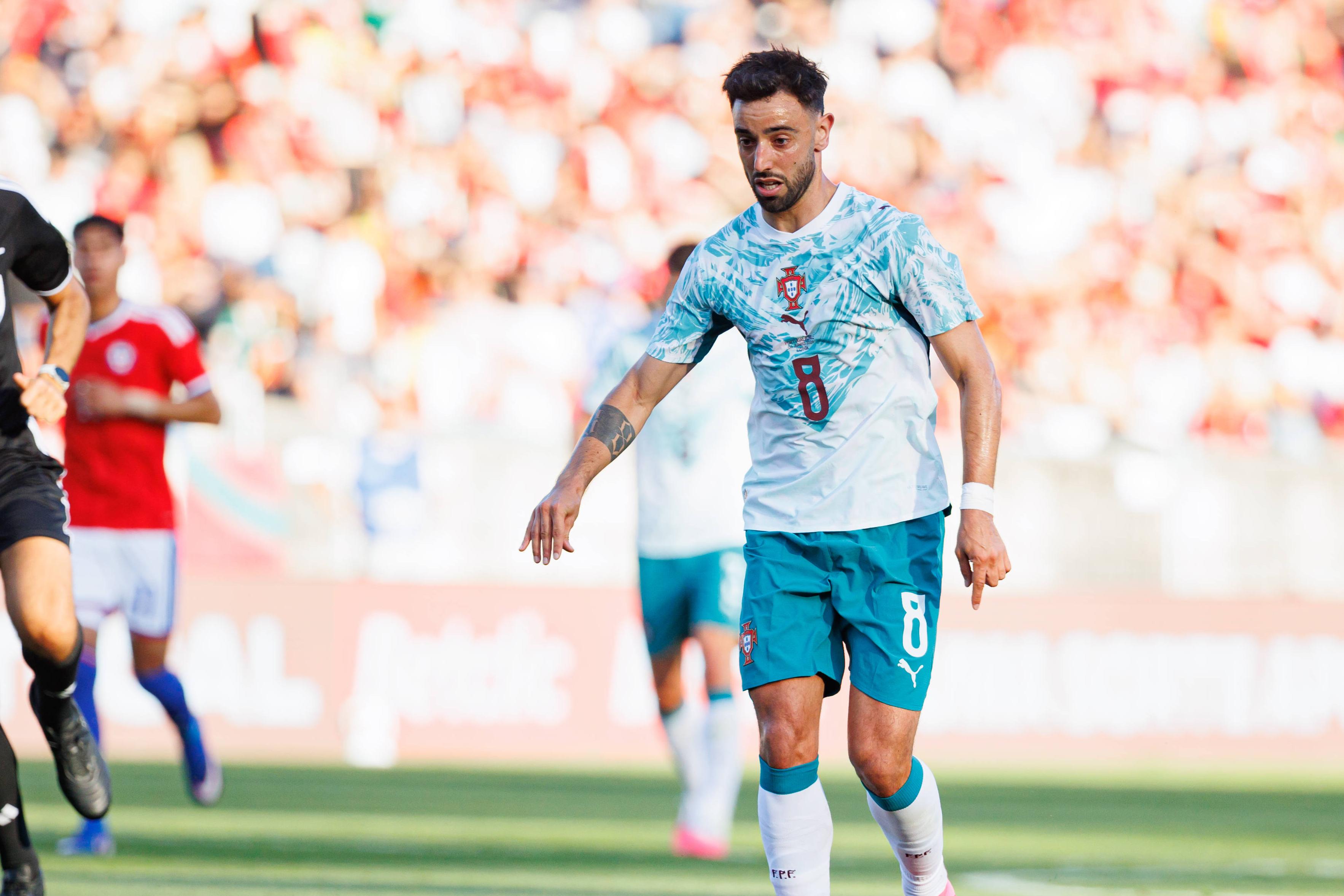 Bruno Fernandes fez um dos golos de Portugal frente ao Chile