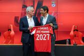 José Mourinho e Rui Costa, respetivamente treinador e presidente do Benfica (foto: Miguel Nunes)