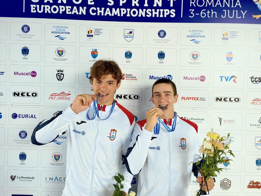 Prata para Gonçalo Costa e Hugo Carvalho nos Europeus Juniores e sub-23 de canoagem (FPC)