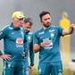Carlo Ancelotti, selecionador do Brasil, e o filho, Davide, seu treinador adjunto. IMAGO