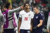 Quansah foi titular na ala direita de Inglaterra e foi expulso na segunda parte