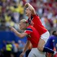 Schjelderup a festejar com Haaland