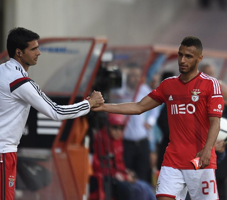 Hany Mukhtar, médio ofensivo alemão, rumou ao Benfica em 2015, vindo do Hertha, mas só realizou um jogo pela equipa principal (e outro pela equipa B), antes de regressar ao clube de Berlim - Foto: A BOLA/André Alves