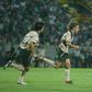 João Pinto celebra um dos golos que marcou ao Man. United a 6 de agosto de 2003 (Foto: A BOLA)