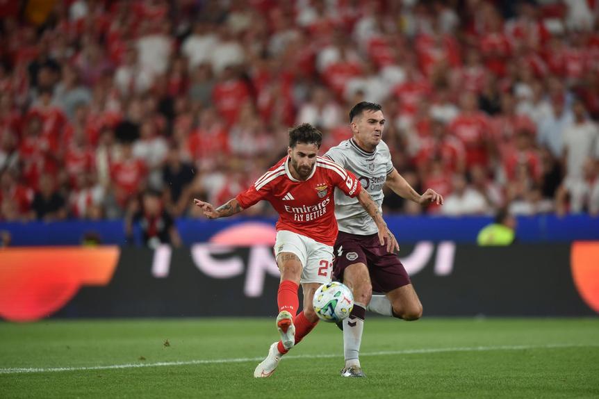 Rafa abriu a contagem na goleada da Luz - Foto: Miguel Nunes