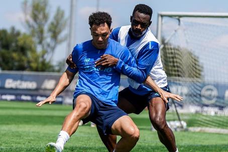 Pepê e Zaidu no treino matinal - Foto: FC Porto