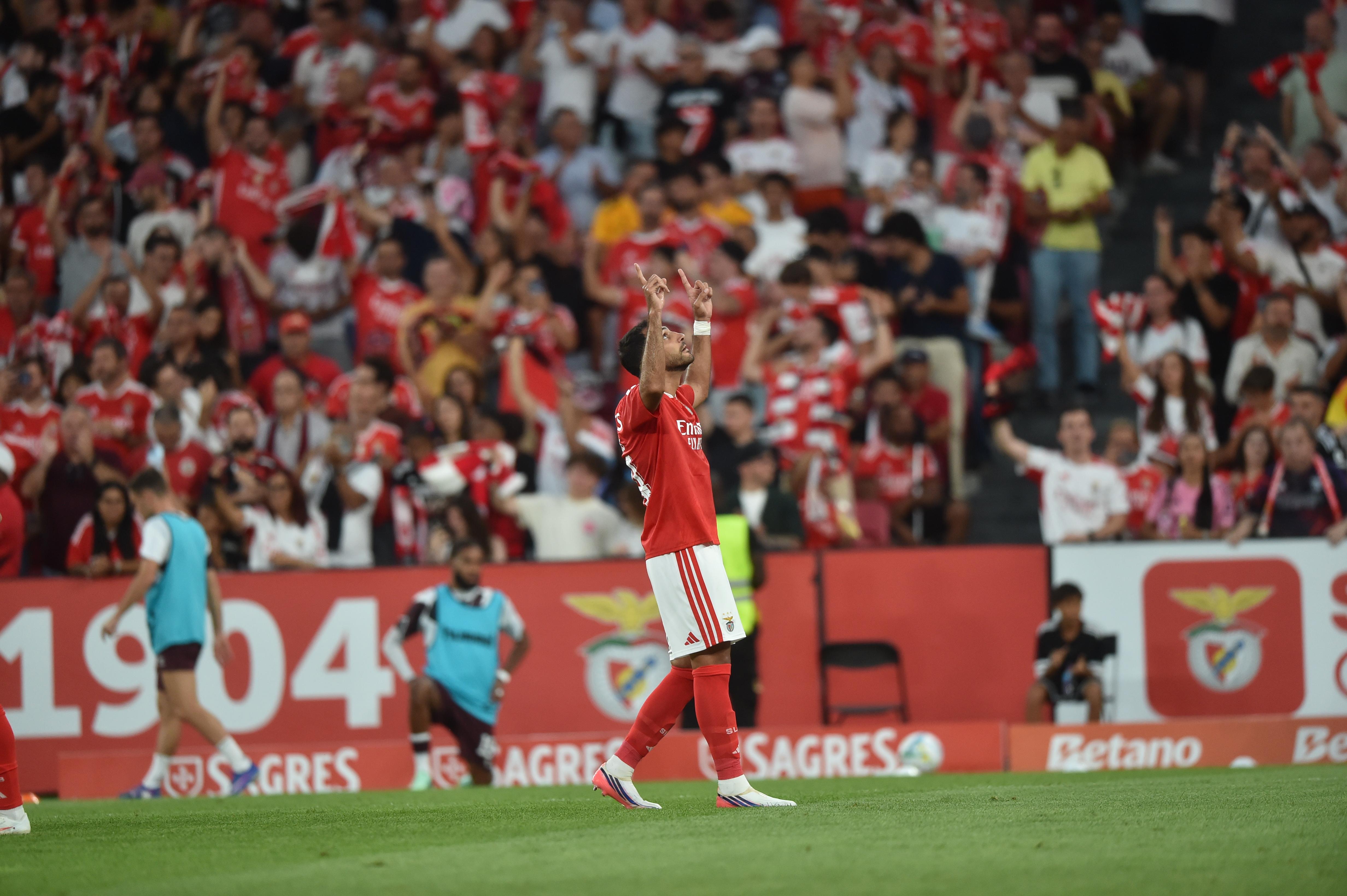 Pavlidis festeja o golo marcado ao Hearts - Foto: Miguel Nunes