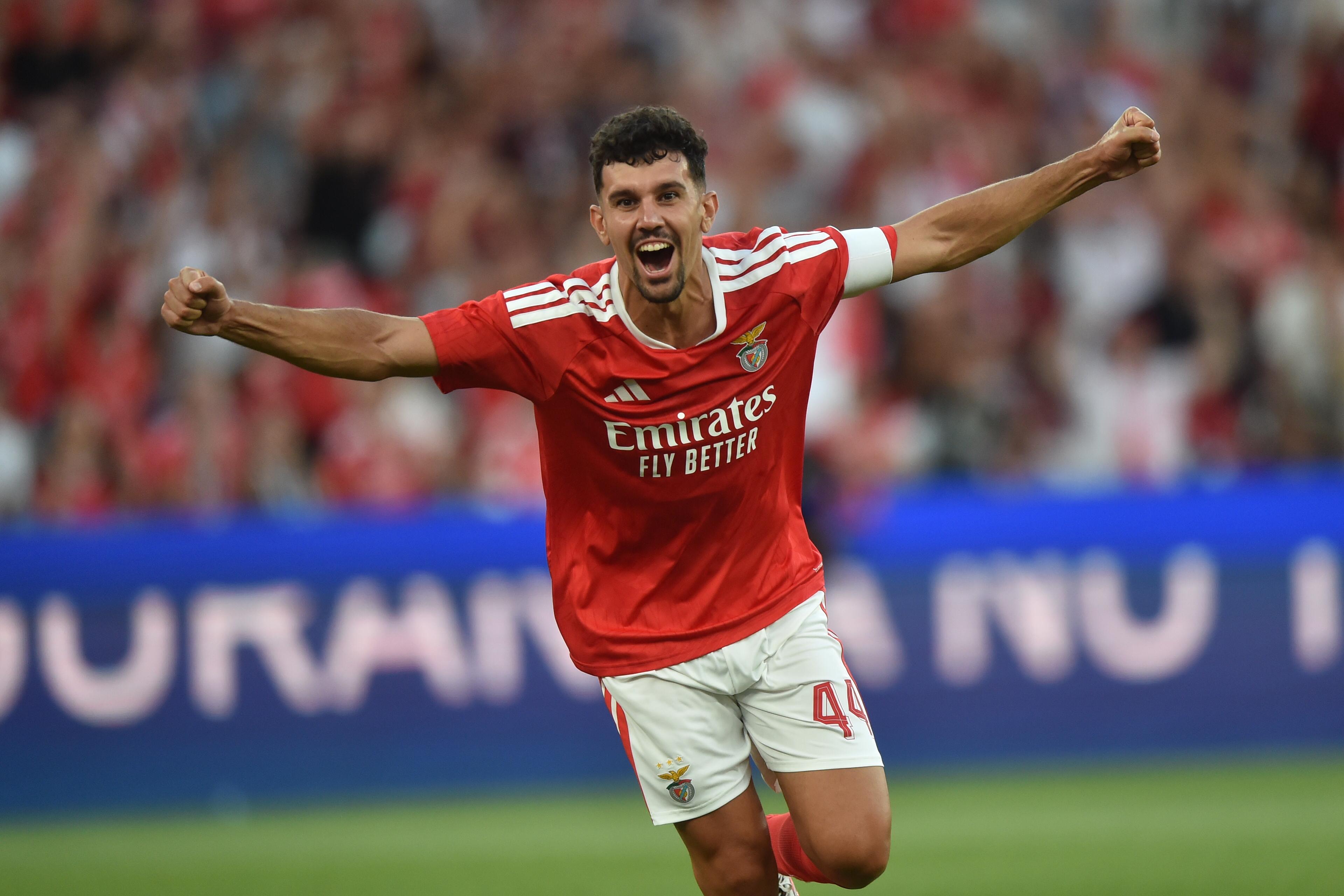Tomás Araújo festeja o golo marcado ao Hearts - Foto: Miguel Nunes