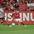 Prestianni em ação no jogo com o Hearts - Foto: Miguel Nunes