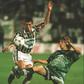Rebelo em ação contra o Sporting. Foto: A BOLA