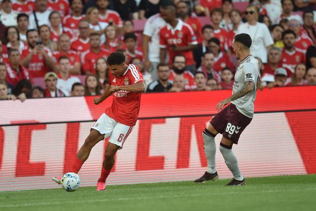 Bah esteve na origem do primeiro golo do Benfica ao Hearts - Foto: Miguel Nunes