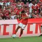Bah esteve na origem do primeiro golo do Benfica ao Hearts - Foto: Miguel Nunes