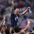 Festejos de Messi e da Argentina