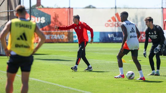 «É um ritmo sempre alto»: o primeiro treino de Lage no Benfica