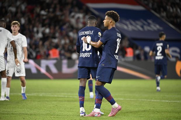 Ousmane Dembélé e Desiré Doué, dupla de ataque do PSG
