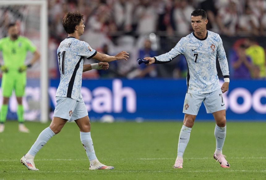 João Félix e Cristiano Ronaldo