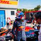Max Verstappen a celebrar a 'pole position' em Monza