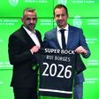 Rui Borges e Frederico Varandas na apresentação do primeiro como treinador do Sporting