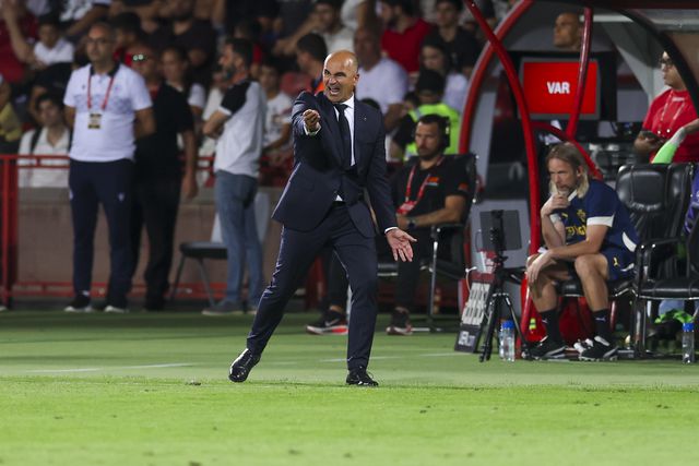 Roberto Martínez, selecionador nacional, na Arménia, a dar indicações (JOSE SENA GOULAO(LUSA)