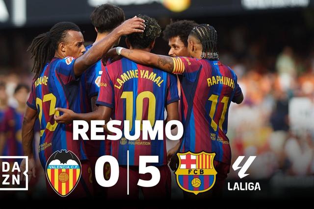 Demolidor! Barcelona aplica 'chapa 5' com bis de Lamine Yamal (resumo)