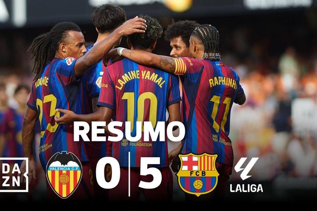 Demolidor! Barcelona aplica 'chapa 5' com bis de Lamine Yamal (resumo)