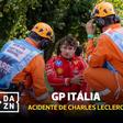 Acidente violento de Leclerc em Monza: piloto perde controlo a 240 km/h!