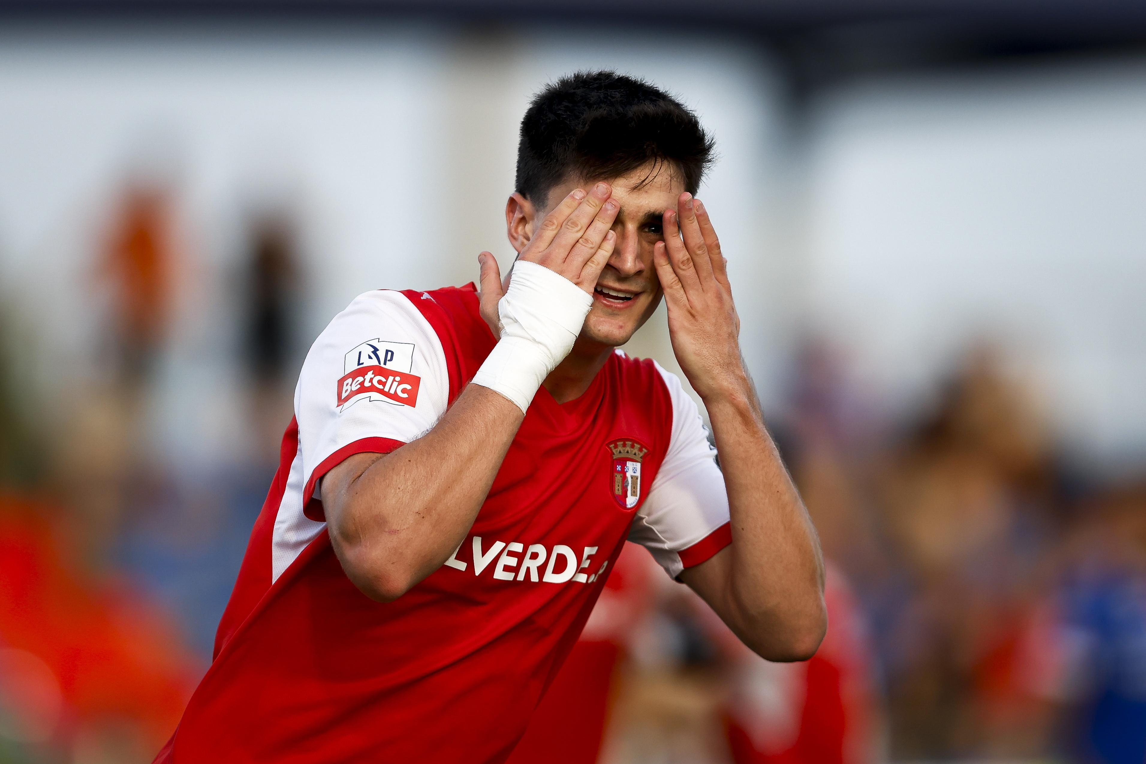 Pau Víctor continua a brilhar ao serviço do SC Braga com golos em catadupa — Foto: Filipe Amorim/LUSA