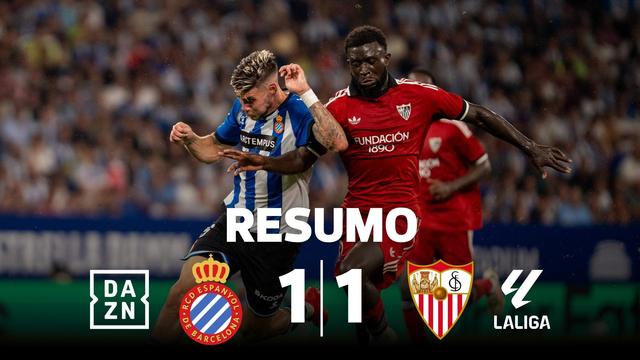 Reta final dramática salva ponto para o Espanhol frente ao Sevilha (resumo)