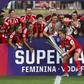 As jogadoras do Benfica celebram a conquista do troféu da Supertaça feminina de futebol contra o FC Porto realizado no Estádio do Fontelo, em Viseu, 06 de setembro de 2026. PAULO NOVAIS/LUSA