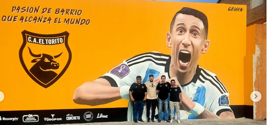 Di Maria: After the vandalism, the new mural of the Benfica player