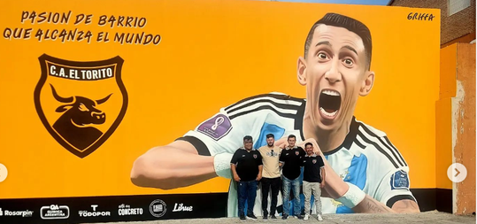 Di María: depois do vandalismo, o novo mural do jogador do Benfica