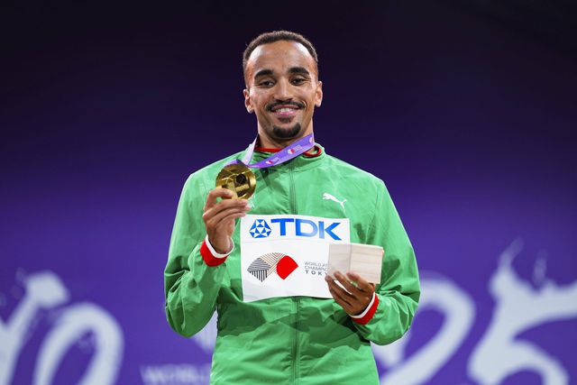 O atleta português Isaac Nader, campeão do Mundo dos 1500 metros, nos Mundiais de atletismo em Tóquio 2025 - Foto: IMAGO
