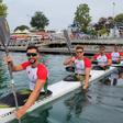 A embarcação K4 500 que participou nos Mundiais de Milão de canoagem em 2025 promete lutar pelo pódio no Canadá         Foto FPC