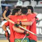 Seleção Nacional de hóquei em patins masculino durante o Europeu 2025, em Paredes. Foto FPP